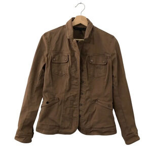 White House Black Market Cargo Cotton Jacket  Anorak Light Brown Neutral Size 4